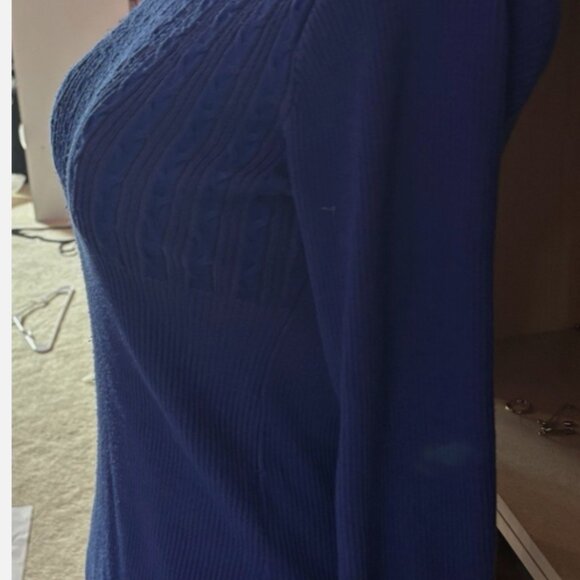 New York & Company Women’s Blue Knit Turtleneck, Size S - Picture 2 of 5